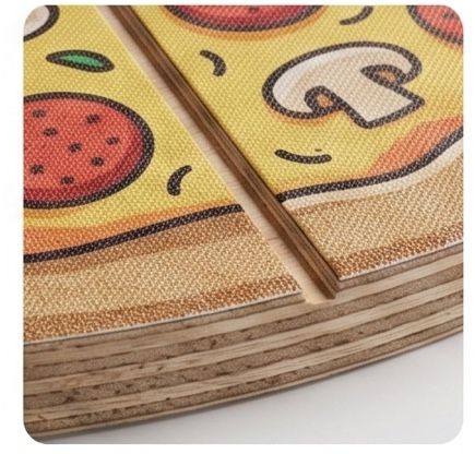 Plywood with printed canvas