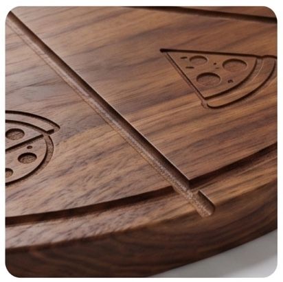 Solid CNC-carved wood